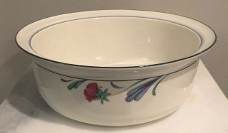 Lenox Poppies On Blue 9.  5 " Round Rimmed Serving Vegetable Bowl