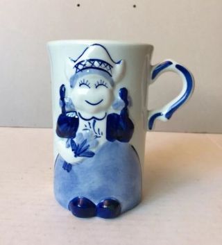 No.  126 Vintage Delft Blue & White Hand Painted Holland Coffee Mug Cup