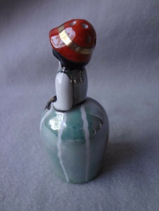 Vintage Noritake Art Deco Light Blue Luster Figural Woman Salt OR Pepper 5