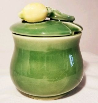 Bordallo Pinheiro Made in Portugal Jam Jar,  Lid with Lemon 2