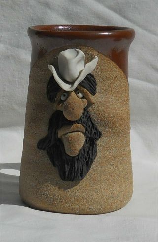 Vintage Mark Hines Cowboy Coffee Mug Funny Face