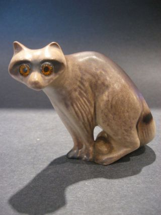 Rare Vintage Roselane Raccoon Figurine California Art Pottery Adorable
