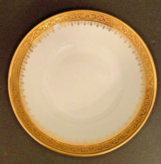 Vintage 5 5/8 " Coupe Dessert Bowl Bernardaud Gold Verge China Limoges Made For