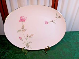 Exquisite Mid - Century Style House Fine China Dawn Rose Oval Serving Platter
