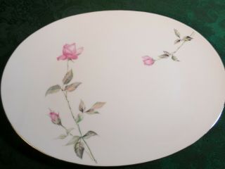 Exquisite Mid - Century Style House Fine China Dawn Rose Oval Serving Platter 2