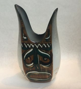 Eskimo Face Ceramic Sascha Brastoff - Hand Painted Mid Century Modern Vase 180