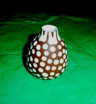 Vintage Norway Pottery Mid Century Modern Miniature Vase 2 "