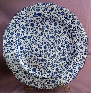 Lancaster Calico Ironstone Dinner Plate With Blue Flowers
