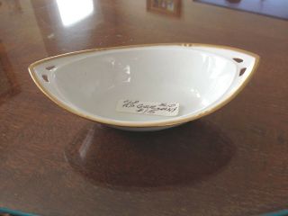 R S Germany Delicate Antique Handled White And Gold Small Handled Bowl