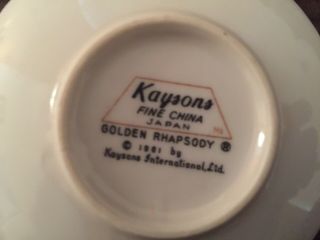 6 Vintage Fine China Golden Rhapsody 1961,  Kaysons Butter Pat Plates Coasters 3