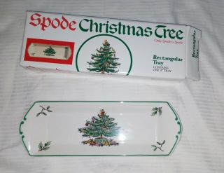 Spode Christmas Tree England Rectangular 9” Tray/dish,