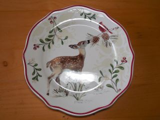 Better Homes & Gardens Winter Forest Salad Plate 8 3/4 " Deer 2 Available