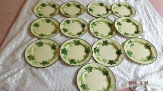 13 Vintage Franciscan Ivy Dessert Plates - 6 1/2 " Diameter -