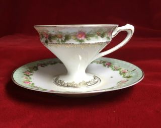 Rs Prussia Demitasse Cup And Saucer Red Mark