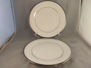 Set Of 2 Lenox Solitaire White Dinner Plates – Marked Seconds