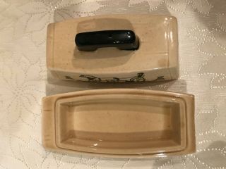 METLOX POPPY TRAIL HOMESTEAD PROVINCIAL GREEN YELLOW FARMER BUTTER DISH AND LID 3
