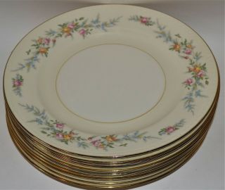 Set Of 10 Vintage Homer Laughlin Eggshell Georgian Pattern Dinner Plates 9 "