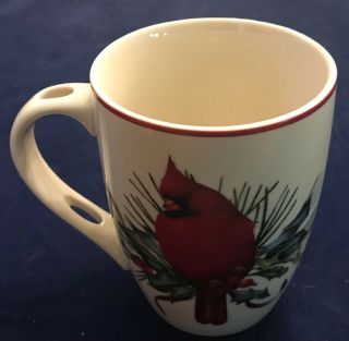 Lenox American By Design Winter Greetings Cardinal Replacement Cup No Spoon Euc