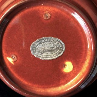 Vintage Franciscan Pottery El Patio Redwood Fruit Bowl Foil Label