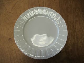 Oneida Symphony White Dinner Plate 10 3/4 " Embossed Columns 4 Available