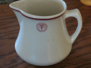Vintage Us Army Medical Department Creamer Pitcher Restaurant Mcnicol China