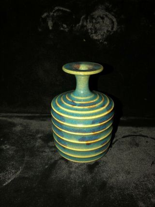 Vintage Hand - Made Miniature Bud Vase Incense Holder? 3 5/8 " Tall - Signed