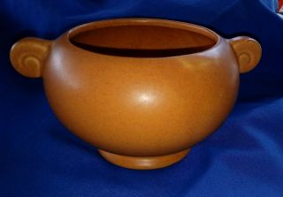 Vintage Mccoy Floraline Pottery Planter Orange