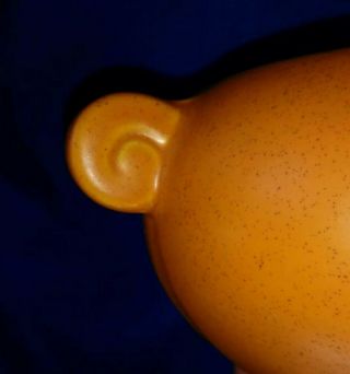 Vintage McCoy Floraline Pottery Planter Orange 5