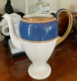 Wedgwood Ulander Blue Coffee Pot Made In England - Missing The Lid