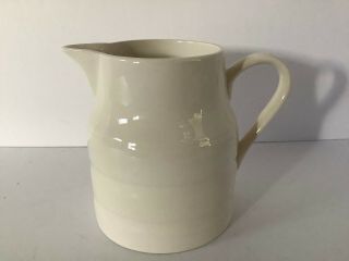 Vintage Lord Nelson Pottery 6 1/2 " Pitcher W/ White Rings - England 11 - 74