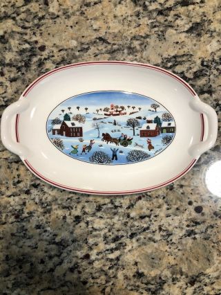 Villeroy & Boch 1748 Luxembourg Naif Christmas Porcelain Candy Dish