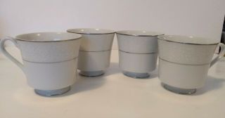 International Silver Co Footed Tea Cup Wakefield Fine China Sey Of 4 Cups