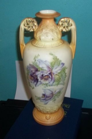 Royal Wettina R H Austrain Hand Painted 11 Inch Vase
