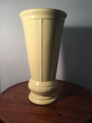 Royal Haeger Art Pottery Yellow Glazed Vase 10 Inches Tall