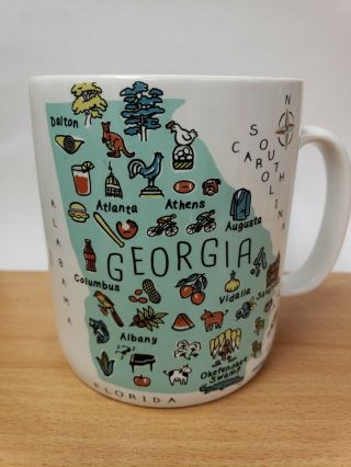 Georgia 222 FIFTH MY PLACE - JUMBO 24 oz coffee cup mug MAP on both sides 4