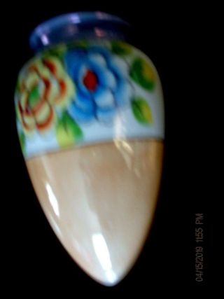 Asian Lusterware Wall Pocket Vase Antique Art Nouveau / Deco