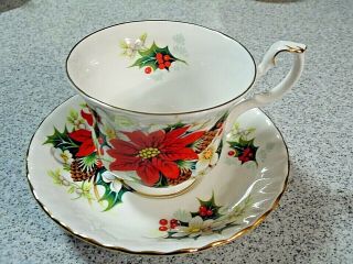 Royal Albert Poinsettia Tea Cup & Saucer