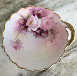 Vintage,  Noritake Dish W/hand Painted Roses,  Perfect For Jewelry • 100