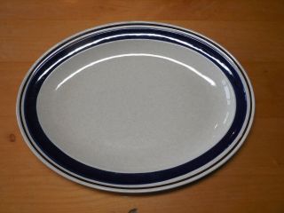 Yamaka Contemporary Chateau Cobalt Blue Oval Serving Platter 13 " 2 Available