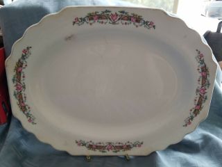 Vintage Lido W.  S.  George White Platter Plate,  Marked