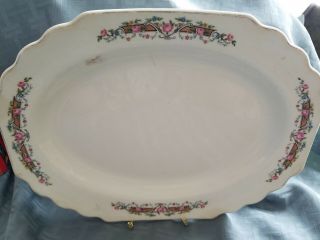 Vintage Lido W.  S.  George White Platter Plate,  Marked 5