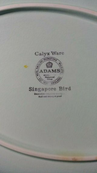 Singapore Bird Calyx Ware Serving Platter 2