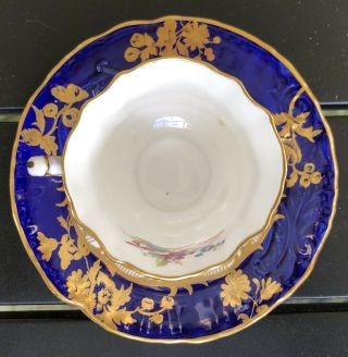 Vintage Hammersley England Bone China Tea Cup and Saucer Blue Floral Flowers 2