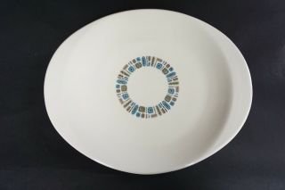 Temporama Serving Platter Tray 12” Mid Century Atomic Canonsburg Pottery Vtg