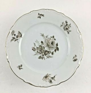 Salad Luncheon Plate By Dawn Rose (gold Trim) By Winterling Bavaria (11) 7 5/8 