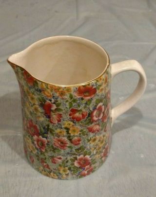 Vtg.  Briar Rose Lord Nelson Ware Country Lane Chintz Pitcher