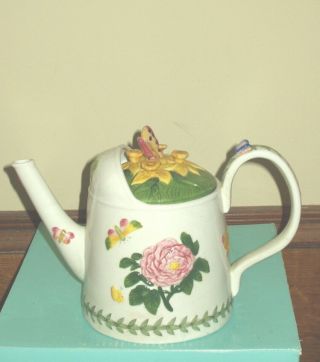 Portmeirion Botanic Garden Watering Can Teapot Porcelain - Has Label