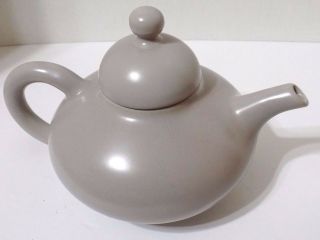 Franciscan Teapot 1949 - 53 El Patio Matte Glaze Finish Light Grey Calif Pottery