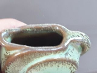 Frankoma Pottery Miniature Prairie Green Spiral Pitcher Jug Mini Vase NUMBERED 4