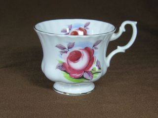 Royal Albert Bone China Red Rose Cup Only Gold Trim No Saucer